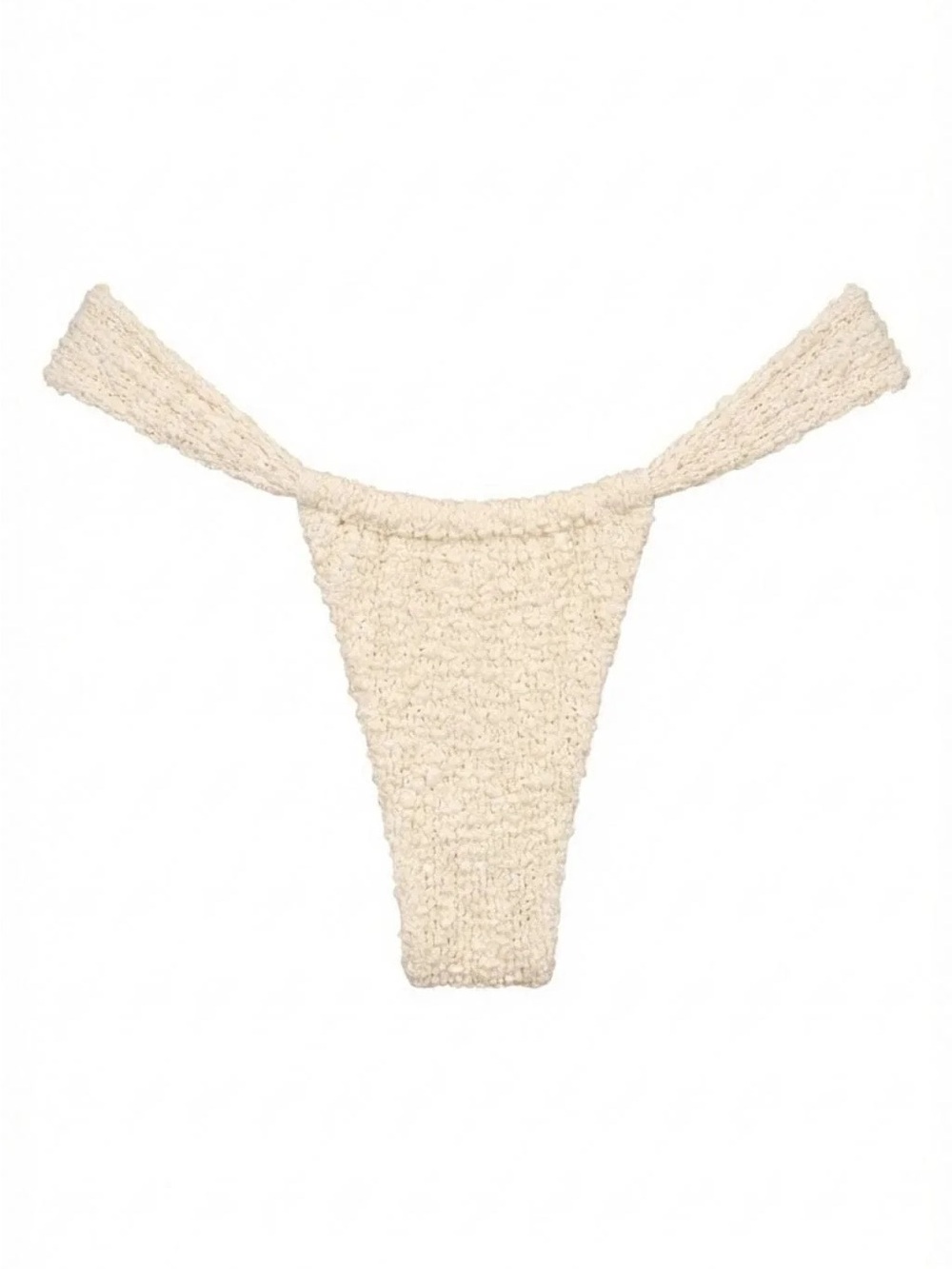 New! Montce Amalia Texture Sandra Bikini Bottom Cream Large 34270